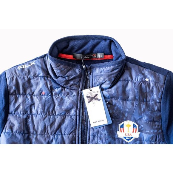 Ralph Lauren RLX Women’s Ryder Cup Team USA Full Zip Jacket Navy/Camo Large NEW - Picture 7 of 12